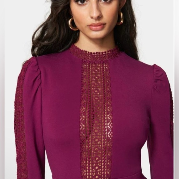 BEBE Ruffle Bell Sleeve Romper, size Small, NWT - Picture 4 of 13